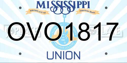 OVO1817 Mississippi License Plate