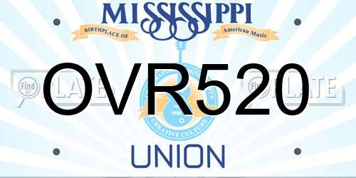 OVR520 Mississippi License Plate
