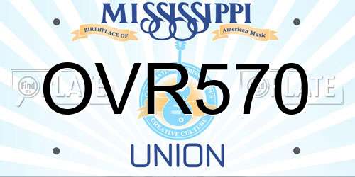 OVR570 Mississippi License Plate