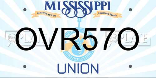 OVR57O Mississippi License Plate