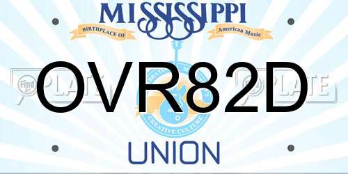 OVR82D Mississippi License Plate