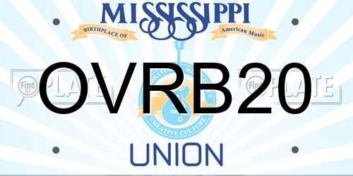 OVRB20 Mississippi License Plate