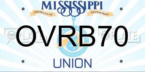 OVRB70 Mississippi License Plate
