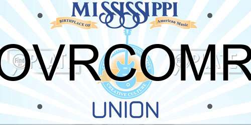 OVRCOMR Mississippi License Plate