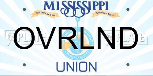 OVRLND Mississippi License Plate