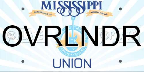 OVRLNDR Mississippi License Plate