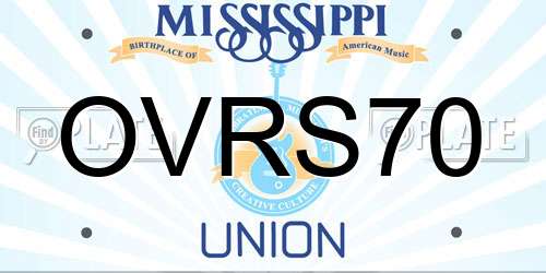 OVRS70 Mississippi License Plate