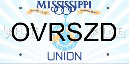 OVRSZD Mississippi License Plate