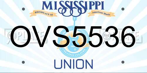 OVS5536 Mississippi License Plate