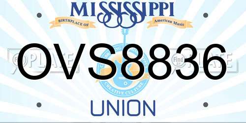 OVS8836 Mississippi License Plate