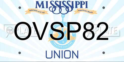 OVSP82 Mississippi License Plate