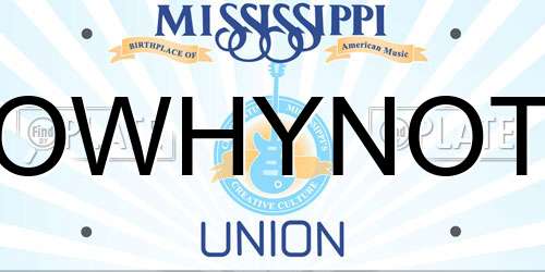 OWHYNOT Mississippi License Plate