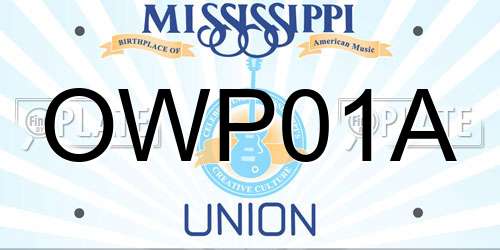 OWP01A Mississippi License Plate
