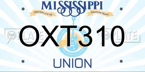 OXT310 Mississippi License Plate