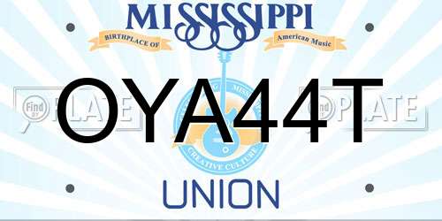 OYA44T Mississippi License Plate