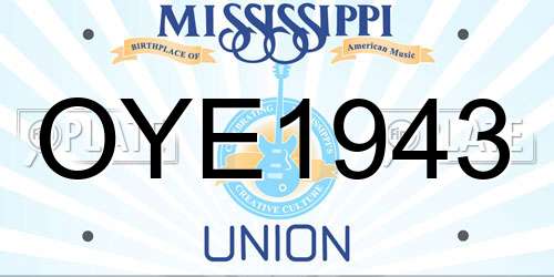 OYE1943 Mississippi License Plate