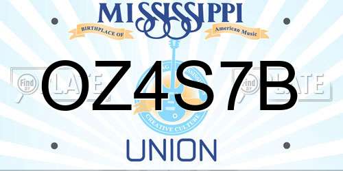OZ4S7B Mississippi License Plate