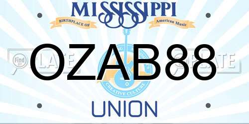 OZAB88 Mississippi License Plate