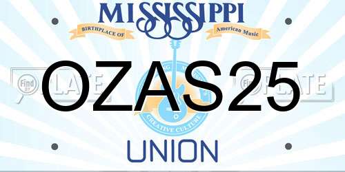 OZAS25 Mississippi License Plate