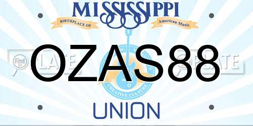 OZAS88 Mississippi License Plate