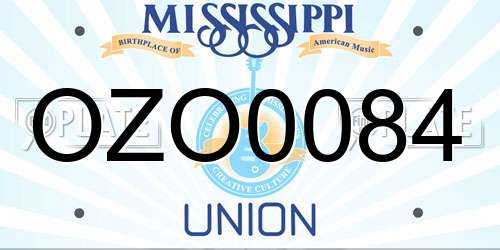 OZO0084 Mississippi License Plate