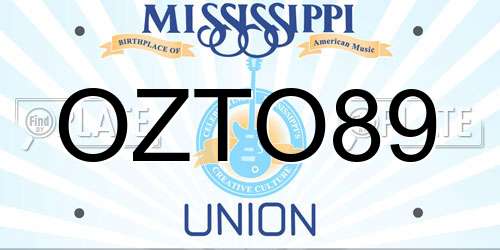 OZTO89 Mississippi License Plate