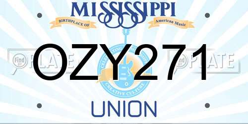 OZY271 Mississippi License Plate