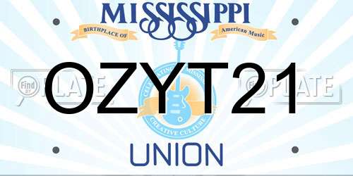 OZYT21 Mississippi License Plate
