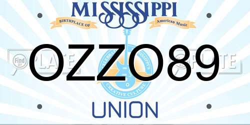 OZZO89 Mississippi License Plate