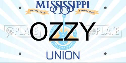 OZZY Mississippi License Plate