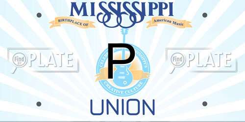P Mississippi License Plate