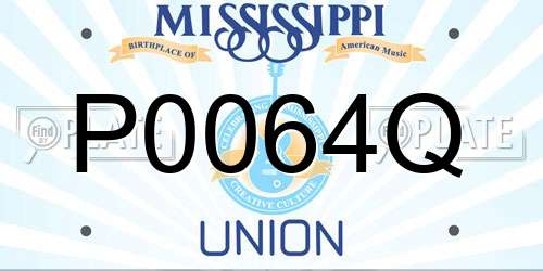 P0064Q Mississippi License Plate