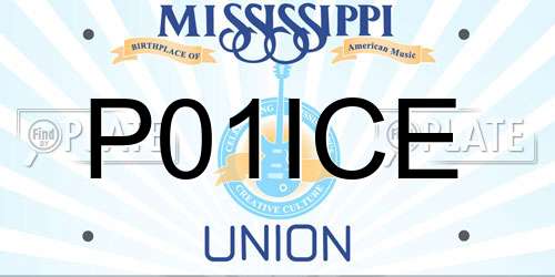 P01ICE Mississippi License Plate