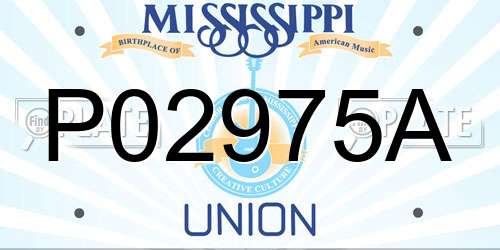 P02975A Mississippi License Plate