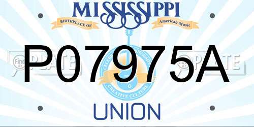 P07975A Mississippi License Plate
