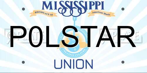 P0LSTAR Mississippi License Plate