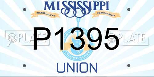 P1395 Mississippi License Plate