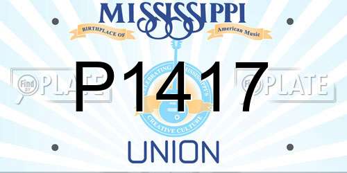 P1417 Mississippi License Plate