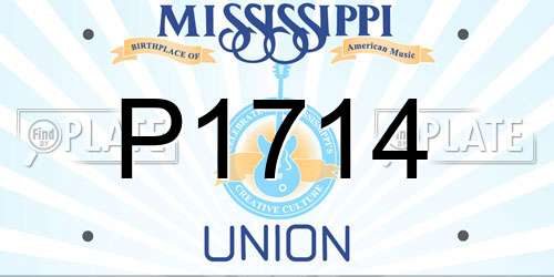 P1714 Mississippi License Plate