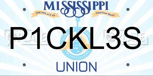 P1CKL3S Mississippi License Plate