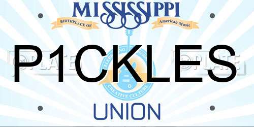P1CKLES Mississippi License Plate
