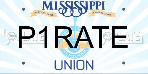 P1RATE Mississippi License Plate
