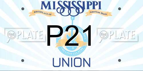 P21 Mississippi License Plate