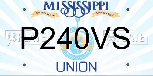 P240VS Mississippi License Plate