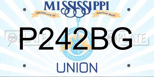 P242BG Mississippi License Plate