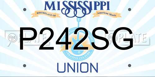 P242SG Mississippi License Plate