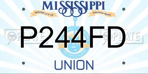 P244FD Mississippi License Plate