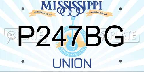 P247BG Mississippi License Plate