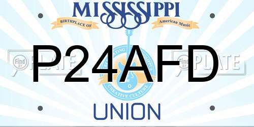 P24AFD Mississippi License Plate