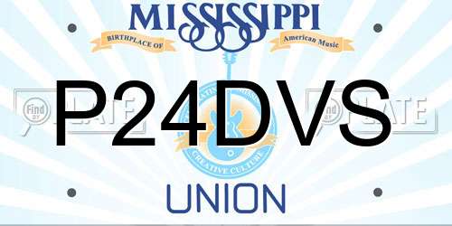 P24DVS Mississippi License Plate